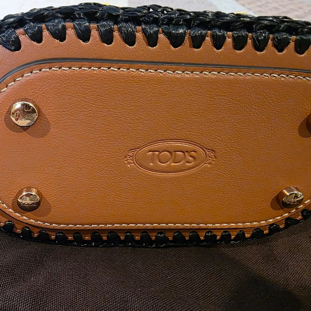 NWT Tod's Micro Raffia Bucket Bag Authentic - Picture 7 of 16